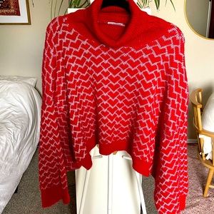 Shimmer Hearts Turtleneck Sweater